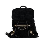 Pre-owned Suede backpacks Balenciaga Vintage , Black , Dames