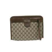 Pre-owned Clutch Gucci Vintage , Beige , Dames