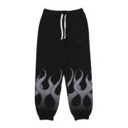 Flames Zwart/Grijs Trainingsbroek Vision OF Super , Black , Heren