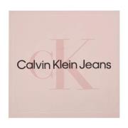 Roze Bedrukte Katoenen Sjaal Calvin Klein , Pink , Dames