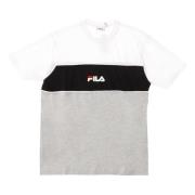 Kleur Blok Tee Licht Grijs Melange Fila , Gray , Heren