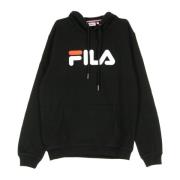 Zwarte Kangaroo Hoodie Heren Sweatshirt Fila , Black , Heren