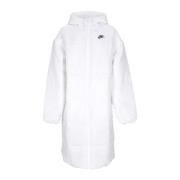 Lange Donsjas Klassieke Parka Wit/Zwart Nike , White , Dames