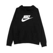 Zwart/Wit Hoodie met Kangoeroezak Nike , Black , Dames