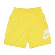 Club Geweven Shorts Lichting/Wit Nike , Yellow , Heren