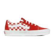 Lage Racing Red Checkerboard Schoenen Vans , Red , Heren