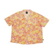 Bloemen korte mouw geweven overhemd Vans , Orange , Dames