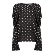 Zwarte Blouse met Pofmouwen Nina Ricci , Black , Dames