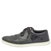 Pre-owned Leather sneakers Louis Vuitton Vintage , Black , Heren