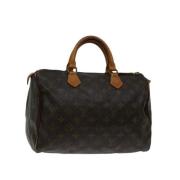 Pre-owned Canvas handbags Louis Vuitton Vintage , Brown , Dames