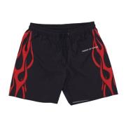 Vlam Zwemshorts Zwart/Rood Vision OF Super , Black , Unisex