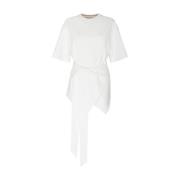 Witte Front Tie T-Shirt The Attico , White , Dames