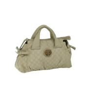 Pre-owned Leather handbags Gucci Vintage , Beige , Dames