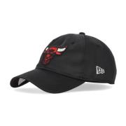 Chicago Bulls Gebogen Klep Pet New Era , Black , Unisex