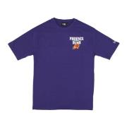 NBA Script Oversize Tee Paars/Wit New Era , Purple , Heren