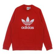 Rood/Wit Lichtgewicht Crewneck Sweatshirt Adidas , Red , Heren