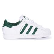 Witte Groene Superstar 70s Trainers Mannen Adidas , White , Heren