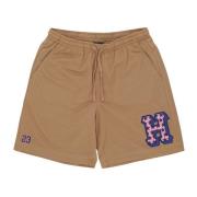 Basketbalshorts met Trekkoord Taille HUF , Brown , Heren