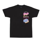 Zwarte Crew Neck T-shirt met Logo Print HUF , Black , Heren