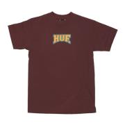 Aubergine Home Team Tee Korte Mouw HUF , Purple , Heren