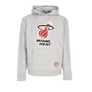 Miami Heat Logo Hoodie Mitchell & Ness , Gray , Heren