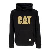 Hoodie met Logo Print CAT , Black , Heren