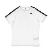 Slim Fit Heren T-Shirt Wit/Zwart Kappa , White , Heren