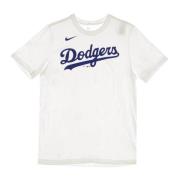 Dodgers Baseball Team Logo T-shirt Nike , White , Heren