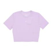 Essential Slim-fit Crop Tee Violet Mist Nike , Purple , Dames