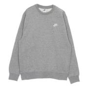 Grijze Crewneck Sweatshirt Lange Mouw Nike , Gray , Heren