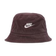 Sportswear Bucket Hat Zwart/Wit Nike , Brown , Heren