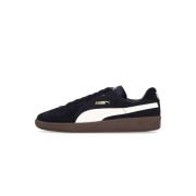 Zwarte Suède Army Trainer Lage Sneaker Puma , Black , Heren