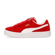 Rood/Wit Suède Lage Schoen Puma , Red , Heren