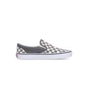 Checkerboard Slip-on Lage Sneaker Pewter/Wit Vans , White , Heren