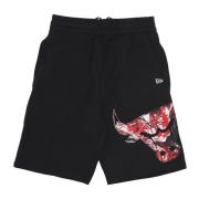 Chicago Bulls Grafische Tracksuit Shorts New Era , Black , Heren