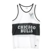 NBA Mesh Wordmark Tank Zwart/Wit New Era , White , Heren