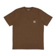 Lumber Pocket Tee Korte Mouwen T-shirt Carhartt Wip , Brown , Heren