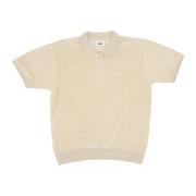 Chenille poloshirt met korte mouwen Obey , Beige , Heren