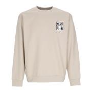 Eyes Icon Crew Fleece Sweatshirt Obey , Gray , Heren