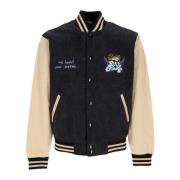 Denim Varsity Jack Lichtgewicht College Stijl Obey , Black , Heren