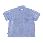 Short Sleeve Shirts Obey , Blue , Heren