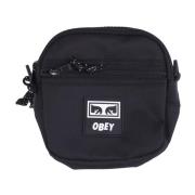 Zwarte Twill Reistas Obey , Black , Heren