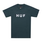 Groene Logo Tee Korte Mouw HUF , Green , Heren