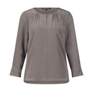 Satin Blouse met Cut-Out Detail Luisa Cerano , Gray , Dames