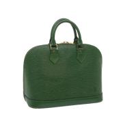 Pre-owned Leather handbags Louis Vuitton Vintage , Green , Dames