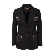 Zwarte Cargo Blazer Elisabetta Franchi , Black , Dames