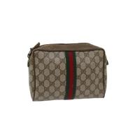 Pre-owned Canvas gucci-bags Gucci Vintage , Beige , Dames