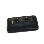 Pre-owned Leather wallets Louis Vuitton Vintage , Black , Dames