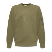 Sweatshirt met logo Moncler , Green , Heren