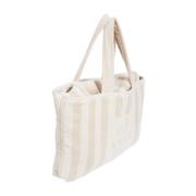 Gestreepte Strandhanddoek Tas Eleventy , Beige , Dames